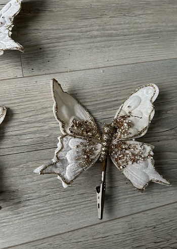 Dantel Detaylı Beyaz Kelebek 3. Adet - Görsel 4