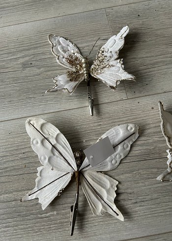 Dantel Detaylı Beyaz Kelebek 3. Adet - Görsel 5