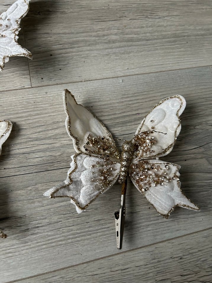 Dantel Detaylı Beyaz Kelebek 3. Adet - Görsel 4