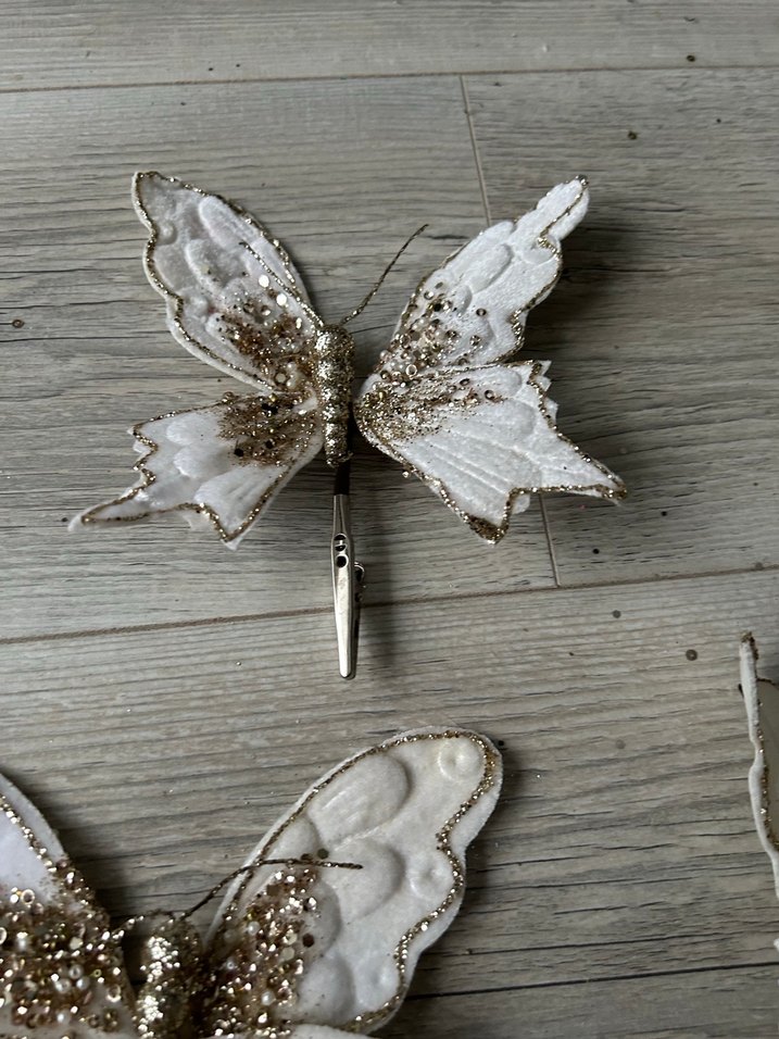 Dantel Detaylı Beyaz Kelebek 3. Adet - Görsel 3