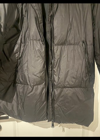 Siyah Midi Kadın Kışlık Mont - Görsel 6