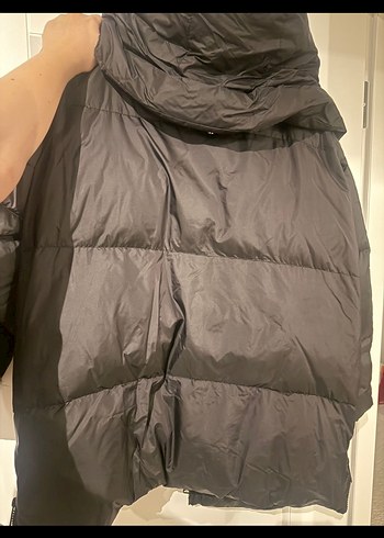 Siyah Midi Kadın Kışlık Mont - Görsel 4