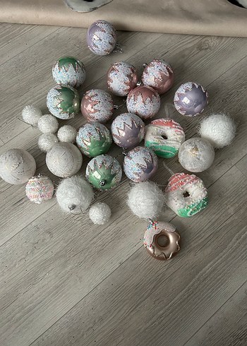 Çok Renkli Yılbaşı Süsleri Seti - Görsel 6