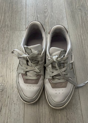 Beyaz Bağcıklı Kadın Spor Ayakkabı - Görsel 2