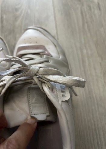 Beyaz Bağcıklı Kadın Spor Ayakkabı - Görsel 6