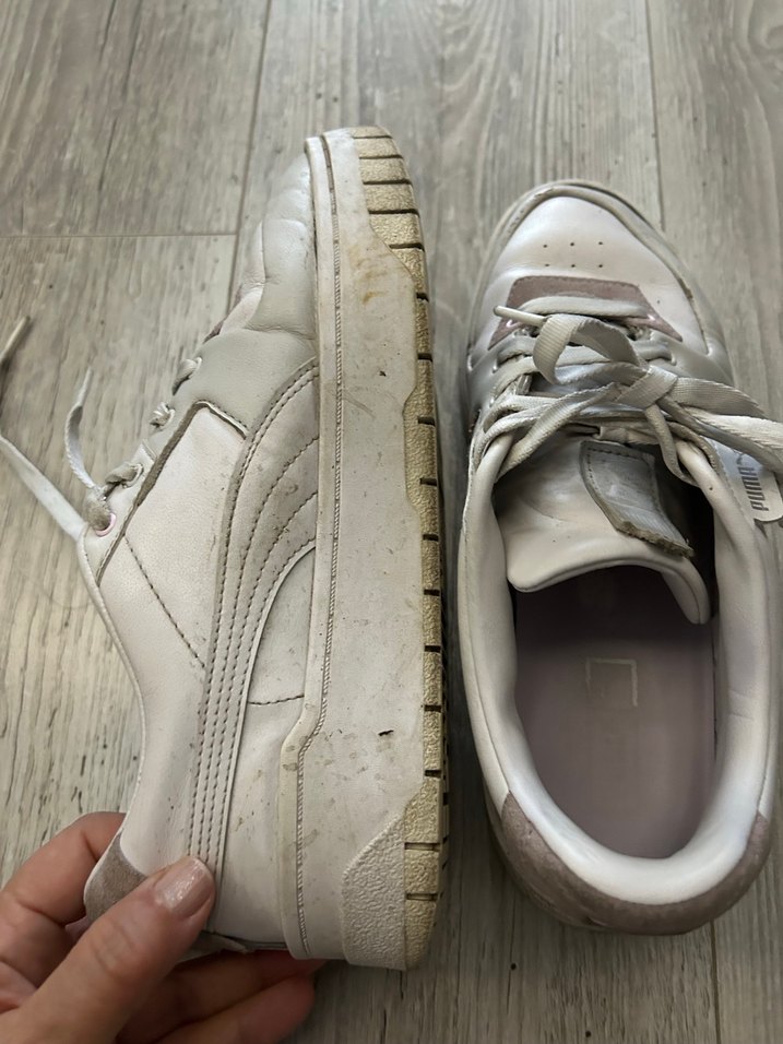 Beyaz Bağcıklı Kadın Spor Ayakkabı - Görsel 5