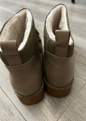 Bej Süet Kadın Kürklü Dolgu Topuk Bot - Görsel 10