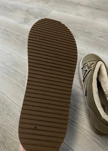 Bej Süet Kadın Kürklü Dolgu Topuk Bot - Görsel 9