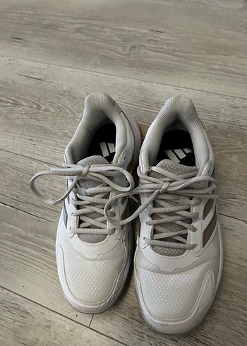 Beyaz Bağcıklı Kadın Spor Ayakkabı tenis - Görsel 2