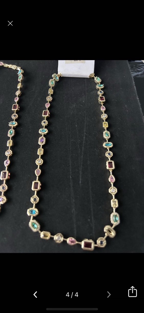 Renkli Taş Detaylı Uzun Kadın Kolyesi - Görsel 3