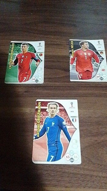 Panini orjinal futbolcu kartları (3lu)