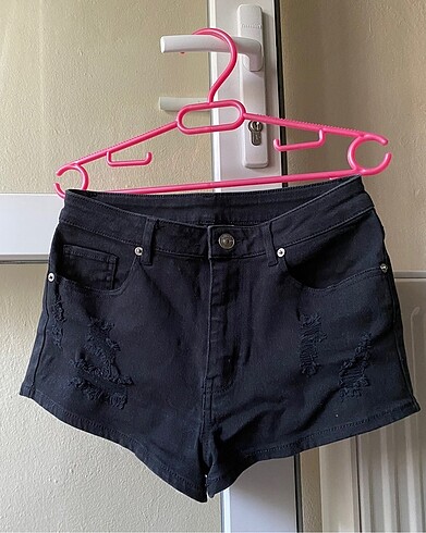 H&M Divided Siyah Mini Kot Şort