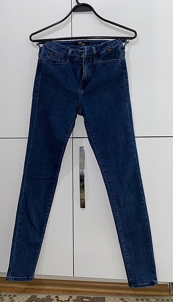 Yüksek Bel Skinny Dar Paça Pantolon