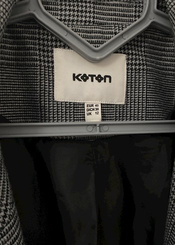 Koton Düğmeli Gri Kadın Blazer Ceket