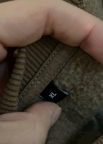 xl Beden kahverengi Renk Kahverengi anne çocuk kombin Baskılı Sweatshirt