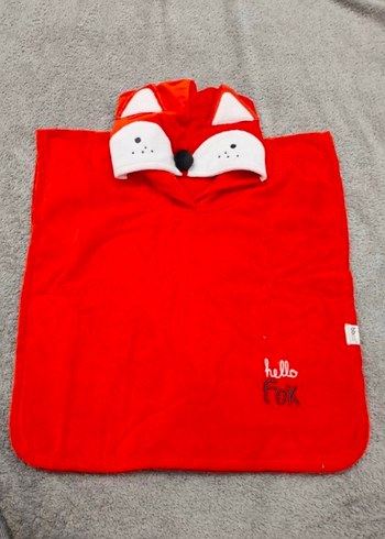 Turuncu Erkek Çocuk Kapüşonlu Bornoz - Görsel 2