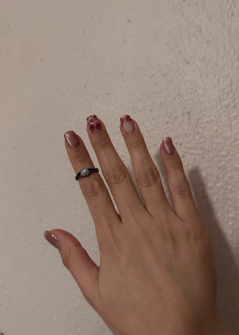 Boncuk Detaylı Beyaz Bohem Yüzük - Görsel 2