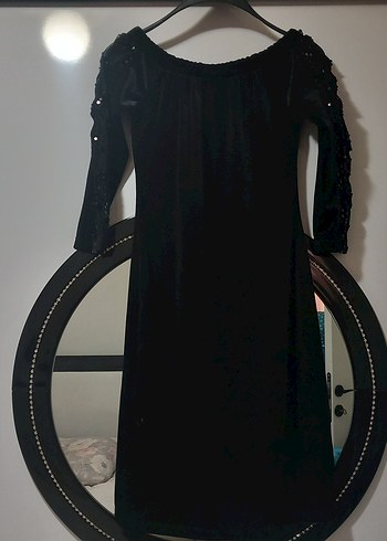 Siyah Uzun Kollu Gotik Kadın Elbise