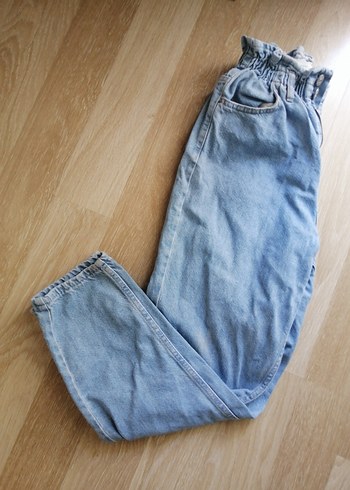 Mavi Loose Fit Midi Kot Pantolon