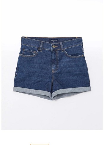 Lacivert Kadın Denim Mini Şort
