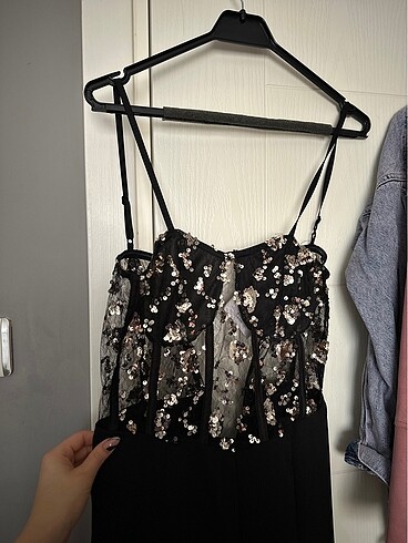 Zara Pullu payetli tulum