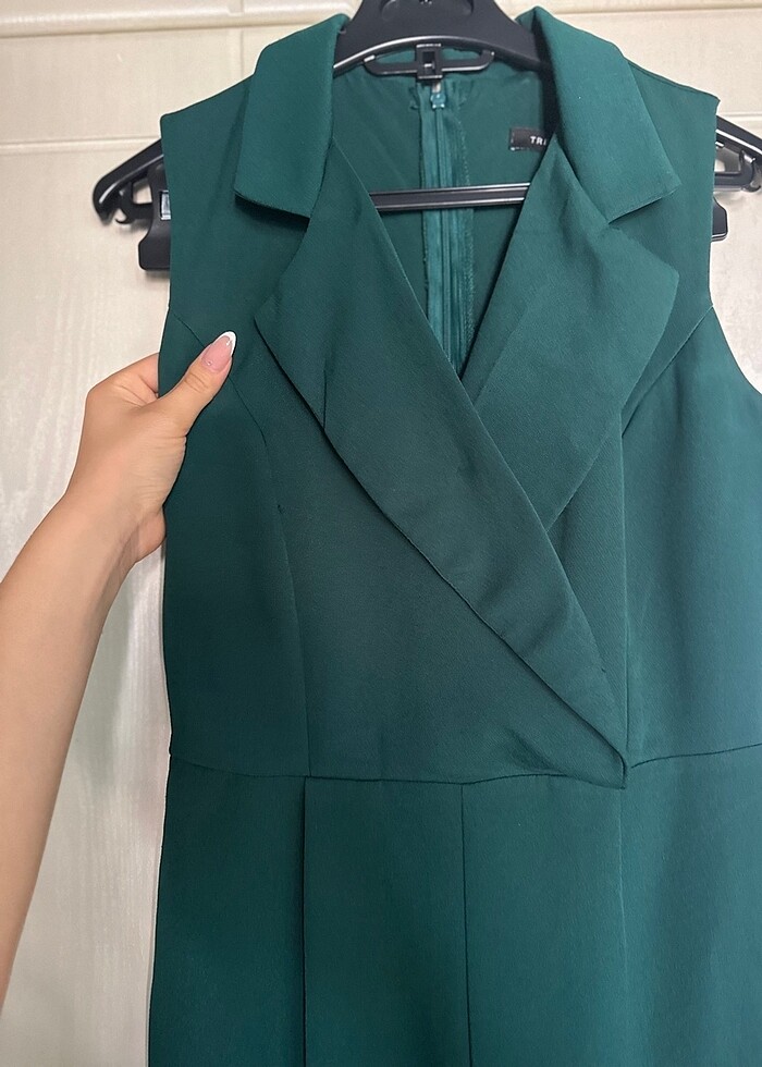 Ördek yeşili tulum - Görsel 2