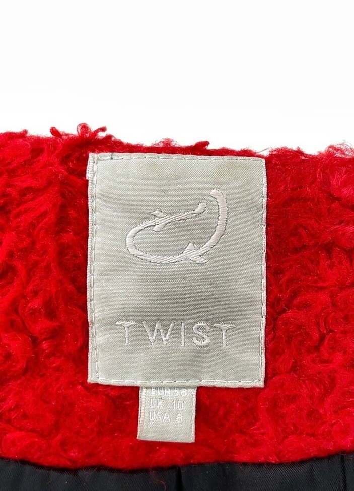 Kırmızı twist kaban - Görsel 4