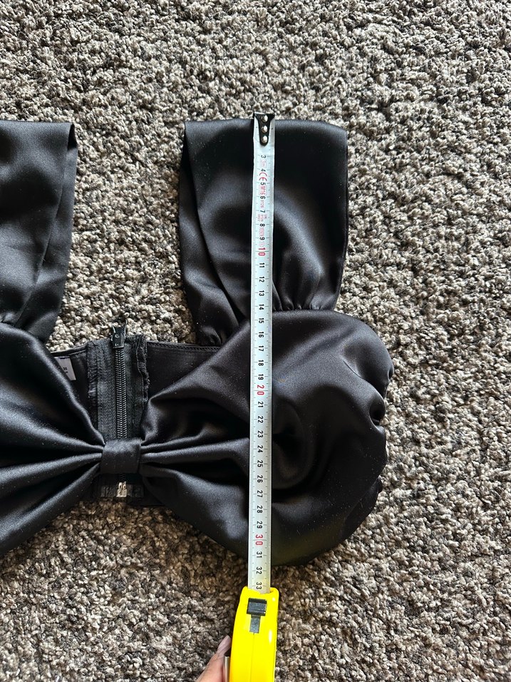 Saten Siyah Straplez Bustiyer - Görsel 2