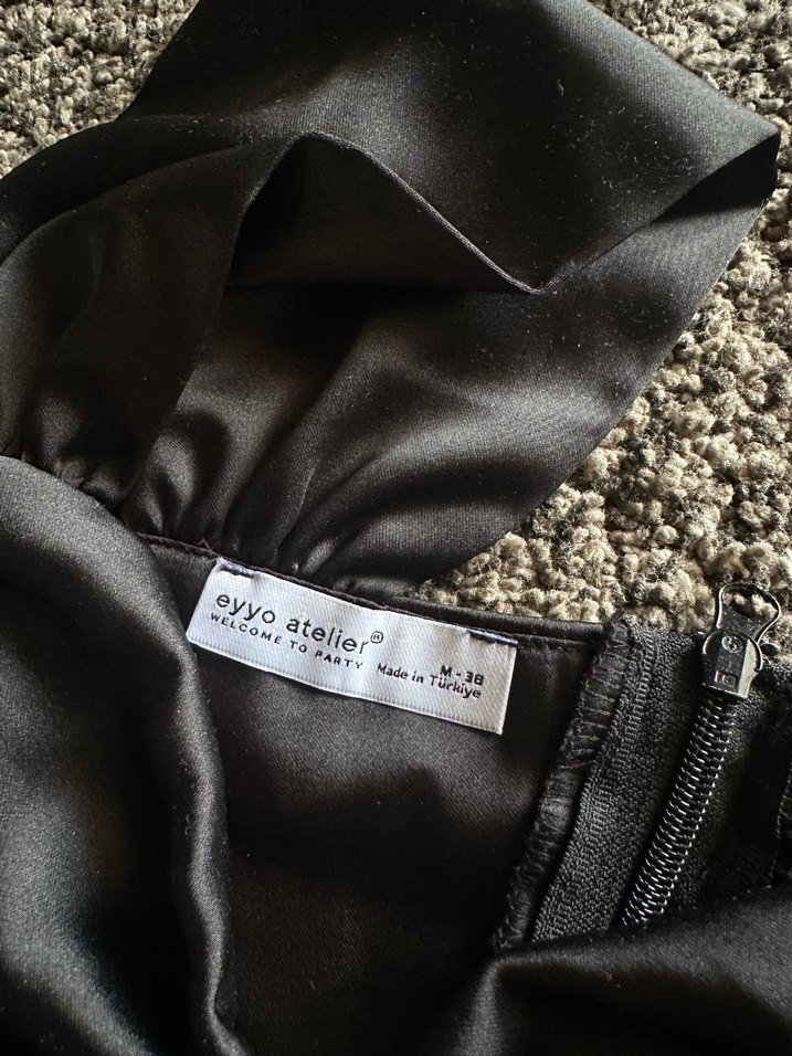 Saten Siyah Straplez Bustiyer - Görsel 5