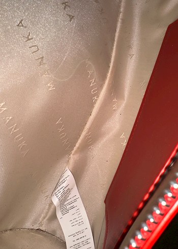 Kırmızı Deri Kadın Çanta MANUKA - Görsel 6