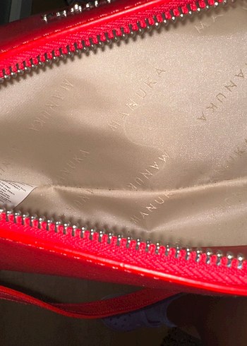 Kırmızı Deri Kadın Çanta MANUKA - Görsel 5