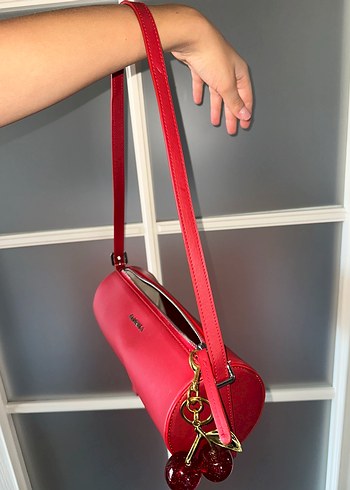 Kırmızı Deri Kadın Çanta MANUKA - Görsel 8