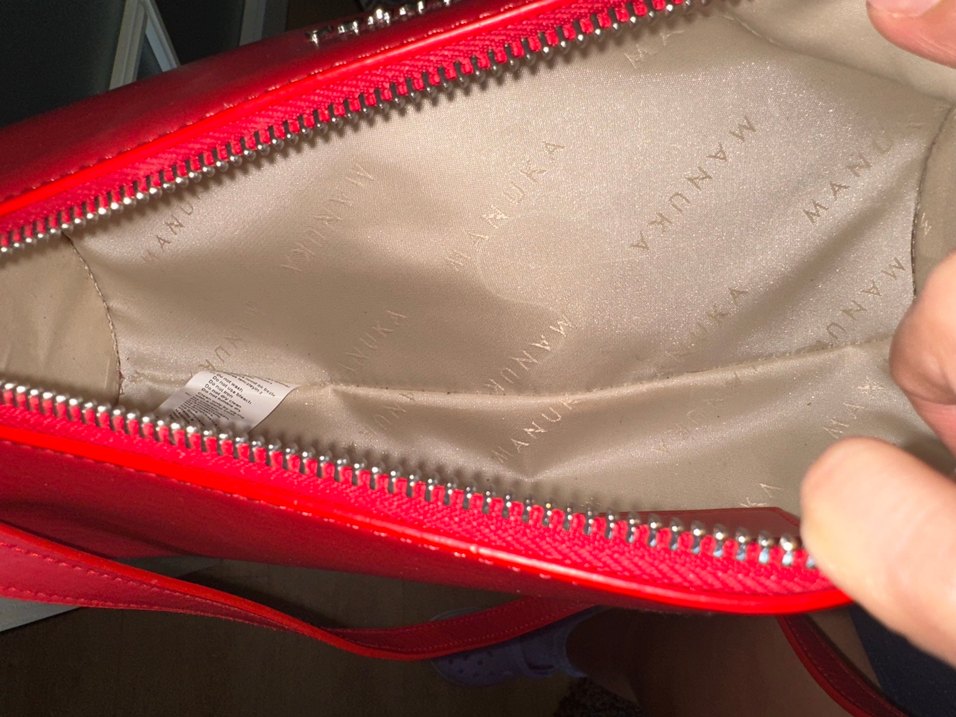 Kırmızı Deri Kadın Çanta MANUKA - Görsel 5