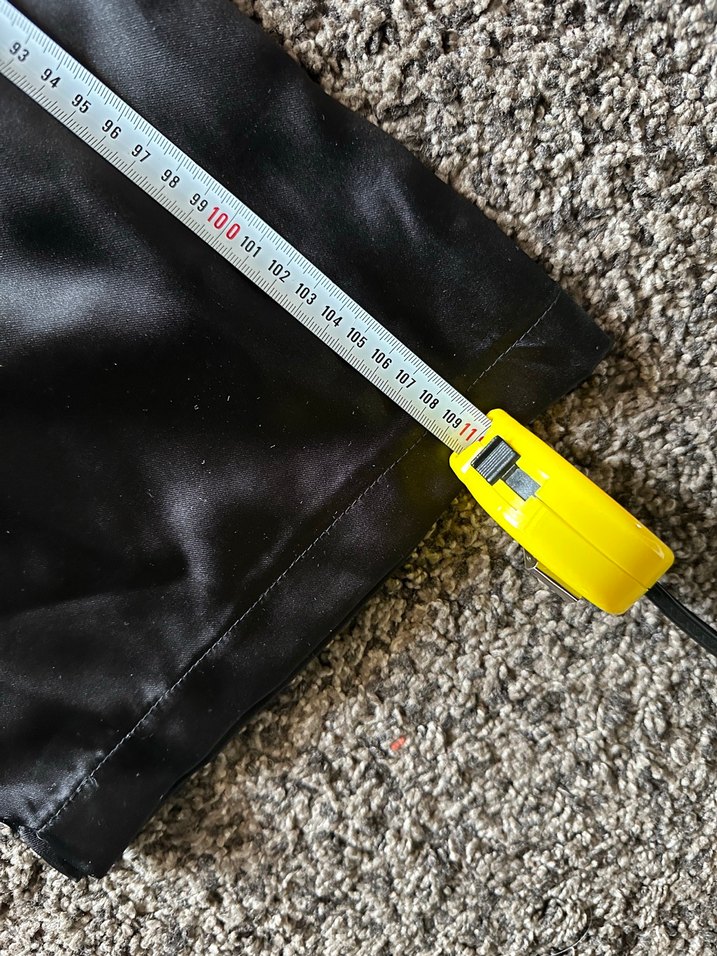 Saten Siyah Bol Kesim Midi Kadın Pantolon - Görsel 5