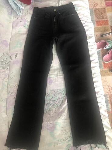 siyah straight jean
