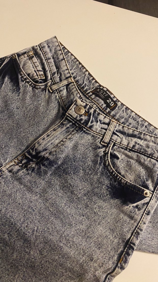 Panda İşleme detaylı tasarım Mom Jeans - Görsel 2