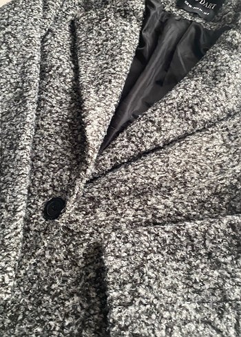 Gri Kadın Yün Midi Kaban - Görsel 2