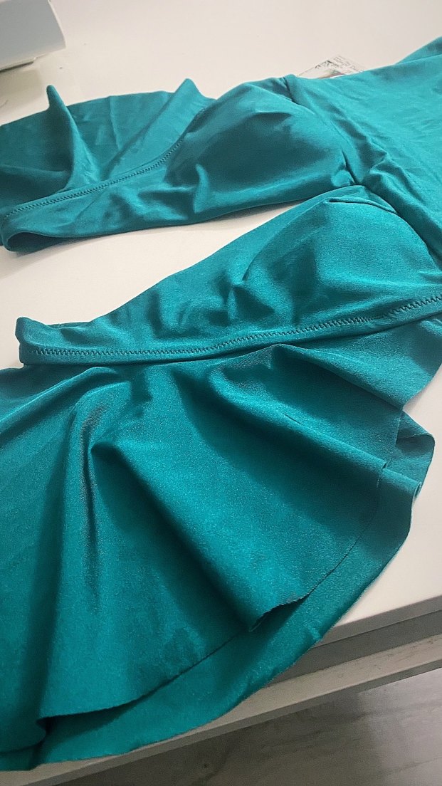 Turkuaz Drapeli tasarım model Kadın Mayo - Görsel 2