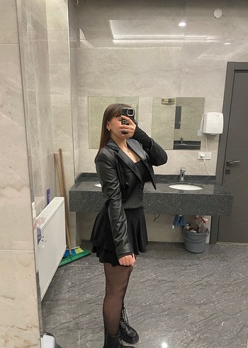 38 Beden Blazer kısa deri ceket