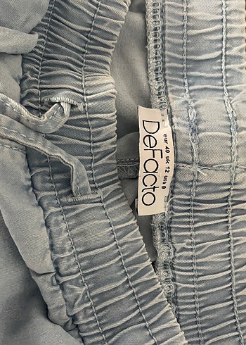 bebek mavisi keten şort - Görsel 3