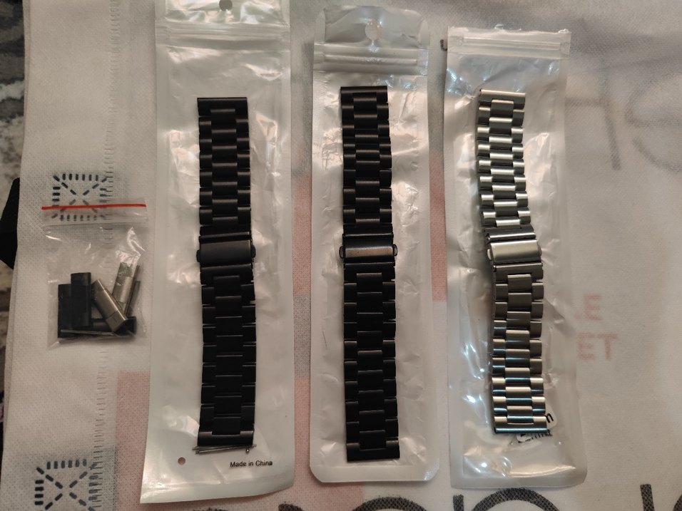 22mm Siyah ve Gri Erkek Saat Kordonu - Görsel 3