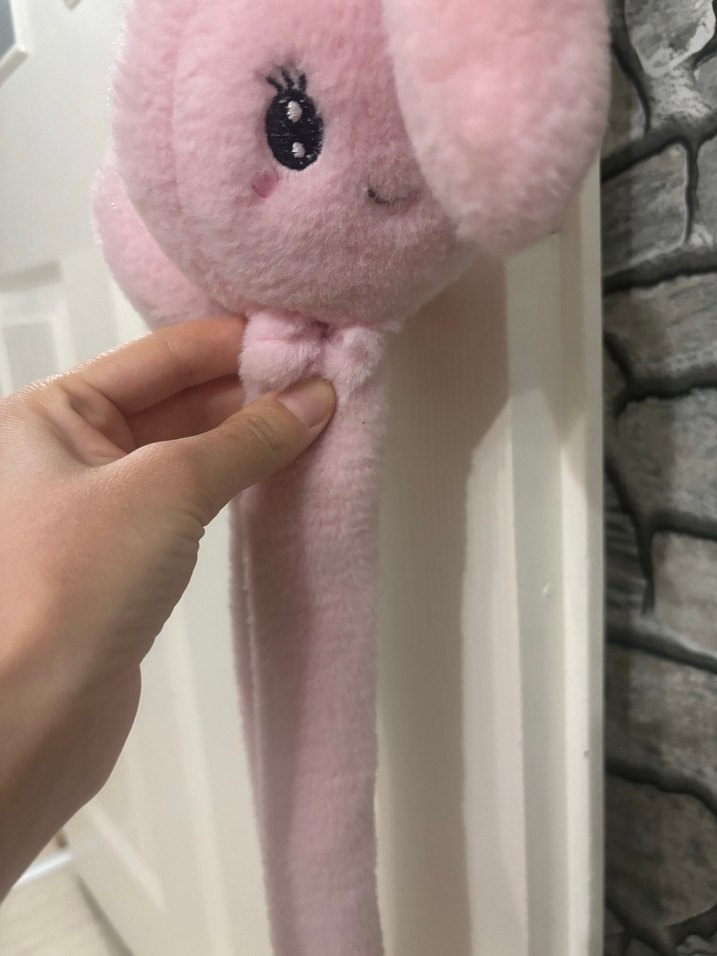 Pembe Peluş Tavşan Oyuncak - Görsel 4