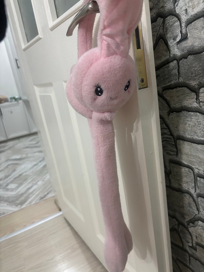 Pembe Peluş Tavşan Oyuncak - Görsel 3