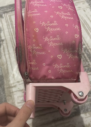 Pembe Minnie Mouse Çekçekli Çocuk Sırt Çantası - Görsel 5