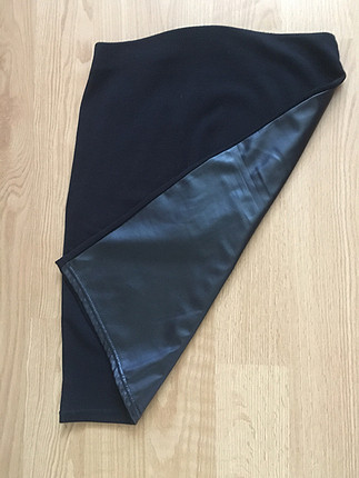 s Beden siyah Renk Önü Deri Arkası Kumaş Pantolon