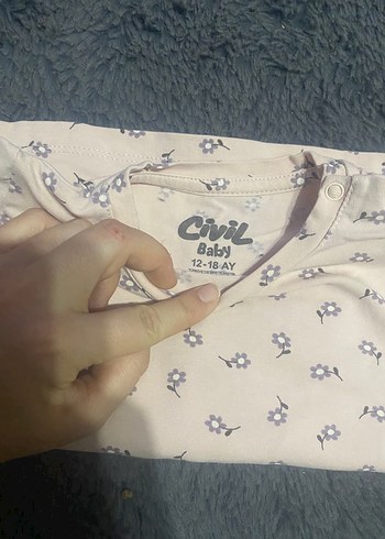 Civil Kız Çocuk Uzun Kollu Pamuklu Baskılı Tişört