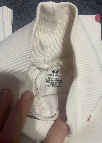 H&M Beyaz Kalp Desenli Kız Tayt