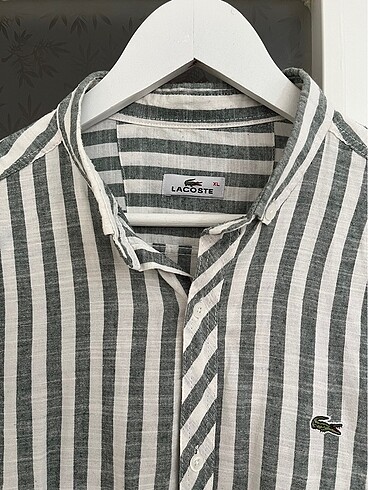 Lacoste Yeşil çizgili gömlek