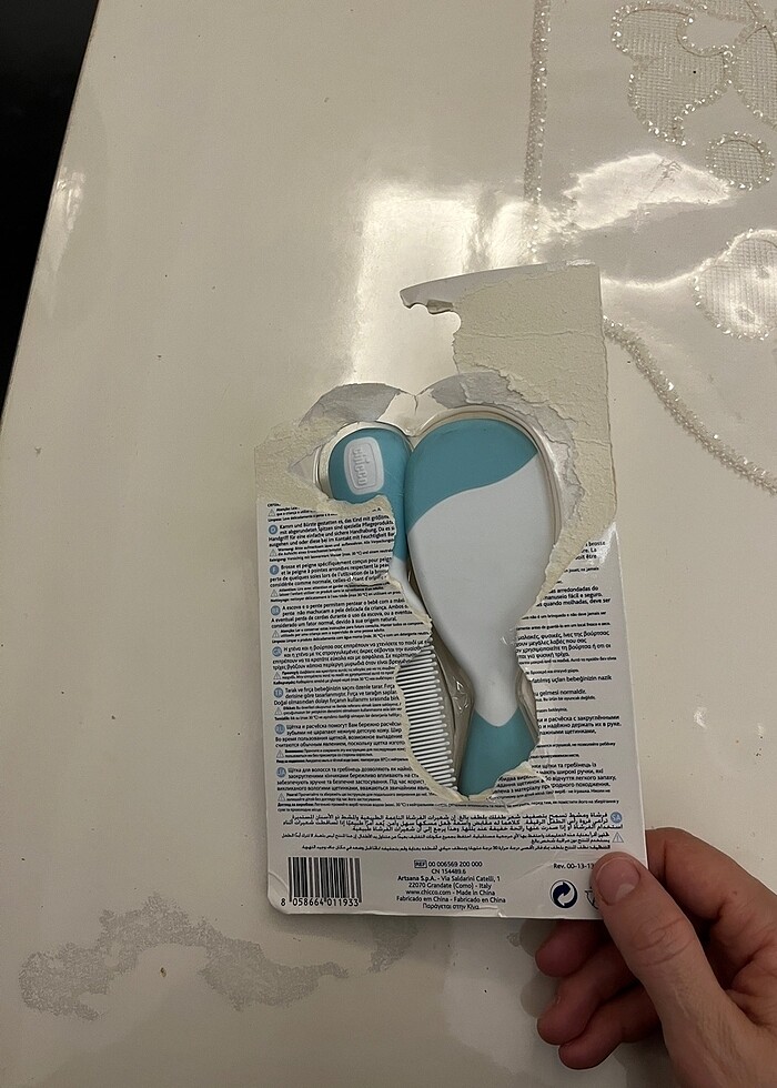 Chicco bebek yumuşak fırça tarak seti - Görsel 2