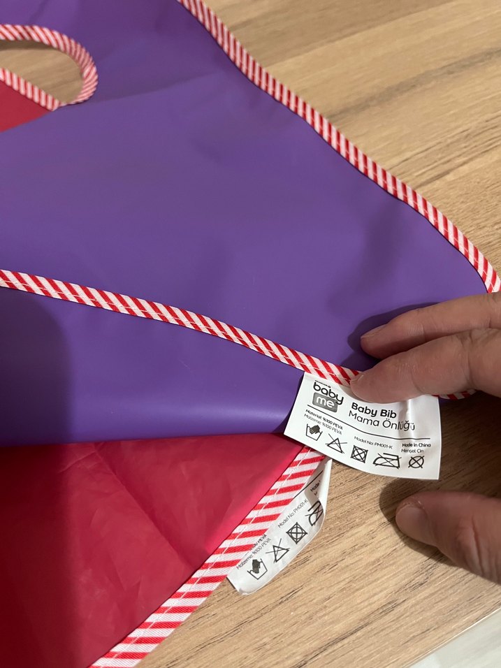 Mor Bebek Mama Önlüğü 2'li Set - Görsel 2